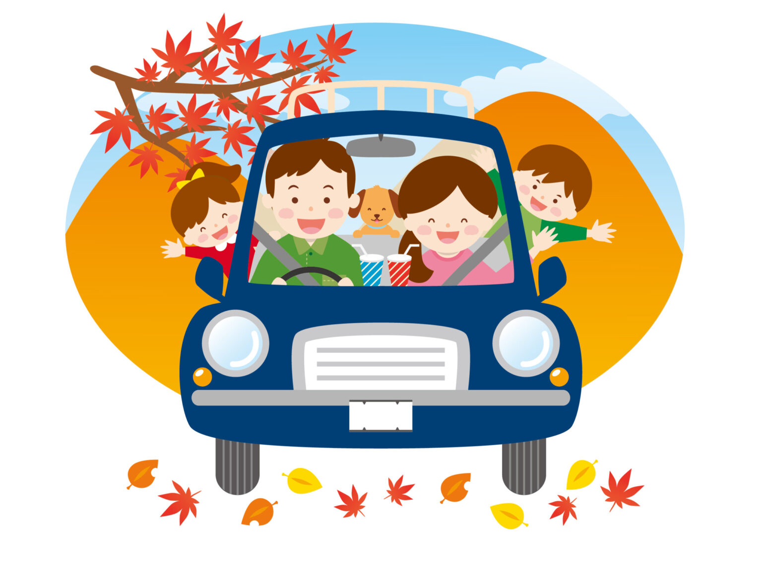 旅行先での痛みの原因と症状を解説するイラスト（腰楽院オアシス）